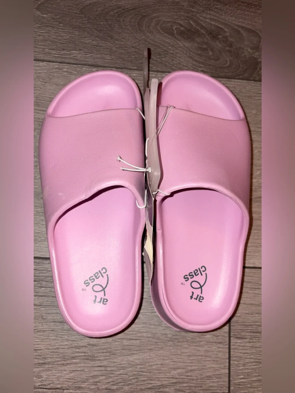 Art Class Girls Size 2 Edie Platform Slip On Slides Sandals Pink New W Tags!!